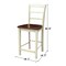 International Concepts Madrid Counter Height Stool, 24" Seat Height, Antiqued Almond/Espresso S12-402 - alternate 3
